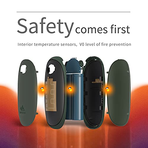 Unigear Oplaadbare handwarmer, 5200 mAh, herbruikbare elektrische handwarmer, powerbank, draagbaar, met vrije warmtestanden van 35-55 °C en digitaal scherm, warmte voor Raynauds outdoor wandelen - Image 6