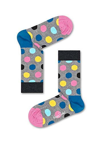 Happy Socks Women's Big Dot Sock Grey/Pink 9-11 Happy Socks Women's Big Dot Sock Grey/Pink 9-11