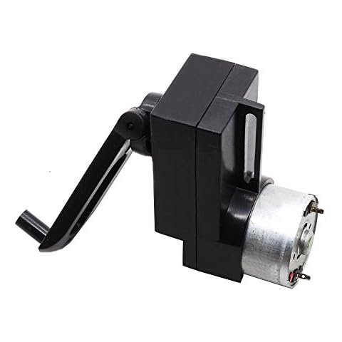 Qianson DIY Hand Crank Generator Flashlight Portable Charger 4W Dynamo Hand held Generator 100-300mA Cover