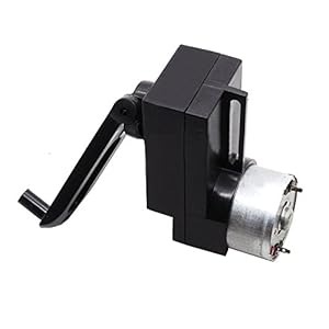 DIY Hand Crank Generator Flashlight Portable Charger 4W Dynamo Hand held Generator 100-300mA