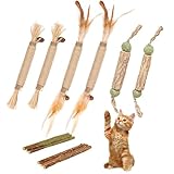 GIAPINST Palitos de Hierba Gatera, Masticar Palos Gato, Palitos de Catnip para Gatos, Palitos Matatabi Gatos de Diferentes sabores, Juguete para Morder para Gatos, Cuidado Dental en Gatos(12Pcs)