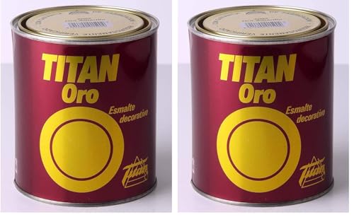 Titan Esmalte Decorativo, Brillante Oro Amarillo, 125 ml (Paquete de 2)