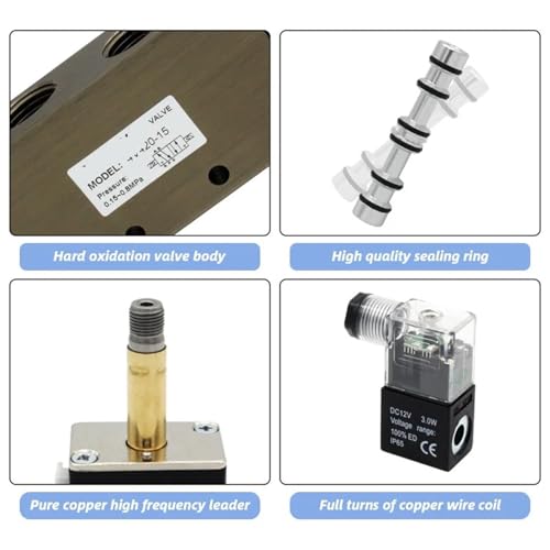 Distributeur 4V420-15 DC12V à commande électromagnétique robuste avec raccords étanches