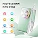 L'UGX Professional Nail Drill 30000RPM, Cordless Rechargeable Electric Nail File for Acrylic Nails Gel Polishing, Efile Nail Kit for Manicure Pedicure, Low Noise Low Vibration, 7Pcs Drill Bits, Green