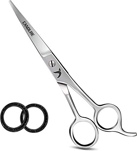 Candure Hairdressing Barber Hair Scissor for Professional Hairdressers Barbers Stainless Steel Hair Cutting Shears - For Salon Barbers, Men, Women, Children and Adults