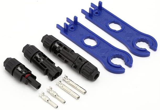 Miniatura 2 de 100 unids50 pares de conectores solares impermeables IP67 conector de panel solar macho  hembra conectores pv (14-10AWG) con 2 llaves (50)