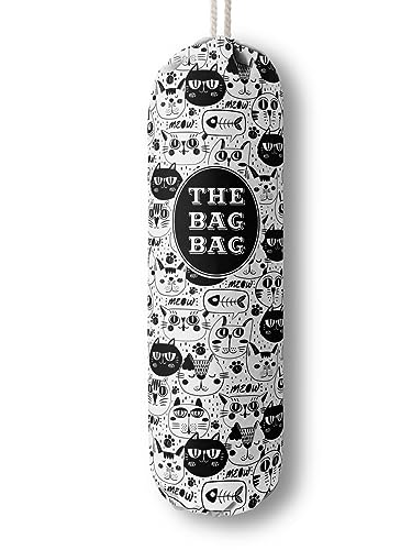 Grocery Bags Holder Organizer For Shopping Bags, Wall Mount Plastic Bags Storage Container Dispensers, Pet Lovers Home Kitchen Bags, The Bag Bag Grocery Bag Holder, Gifts For Women Cat Mom Dad (G-30)