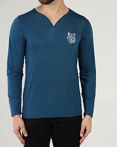 Image of INKKR Regular Fit Style V-Neck Full Sleeve T-Shirts for Men