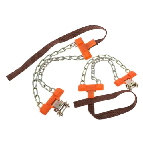 ADOCARN Cadenas Fácil Coche y Antideslizantes de Neumáticos para Acero Resistente Instalación, 2 Piezas para Seguridad Camioneta Nieve y Emergencia