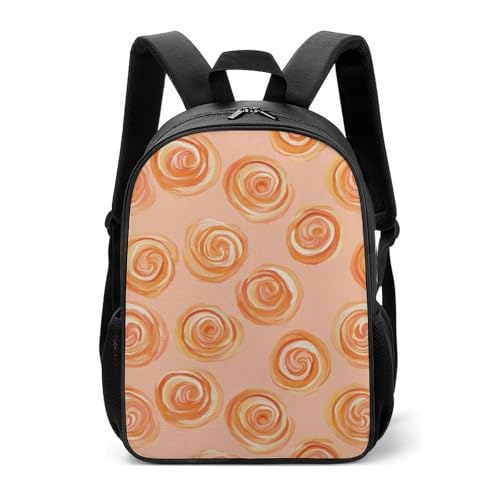 Cinnamon Buns in Peach Travel Backpack Casual Daypack Shoulder Bag with Adjustable Shoulder Straps for Hiking