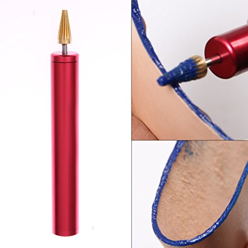 Whitelotous Brass Leather Craft Top Edge Dye Roller Pen Applicator Leather Craft Oil Painting Making Tool (Red)