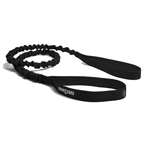 hook and cord Extra Long Dock Tie Bungee, 5 Feet Long Stretches to 8 Feet Made in USA (Black, 5 Foot)