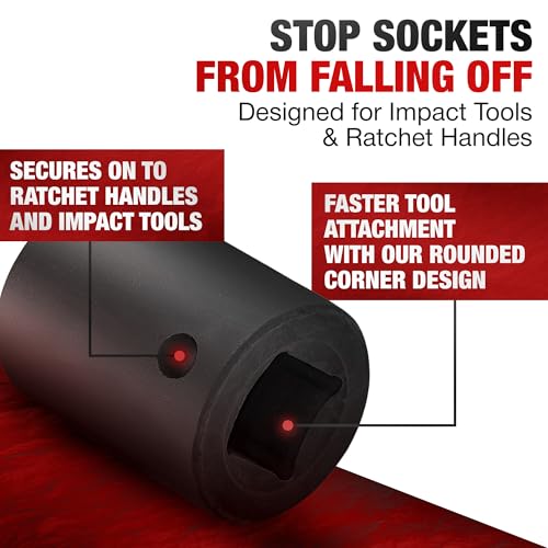 Image of TIGHTSPOT 3 /8 Inch Drive - 17mm Shallow Impact Socket with Anti-Rounding 6 Point Design, Heat-Treated CRMO Steel, Metric