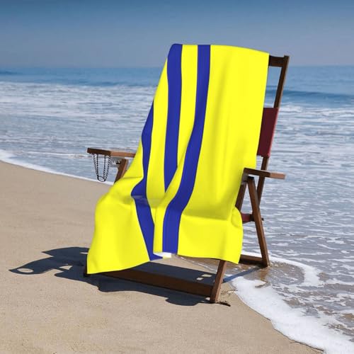 Serviette de bain en microfibre imprimée drap de douche absorbant jaune
