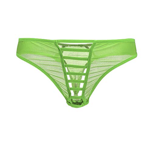 Fashion Sexy Full lace Strap Men's Underwear Men's Sexy Underwear Lingerie (Green, One Size)