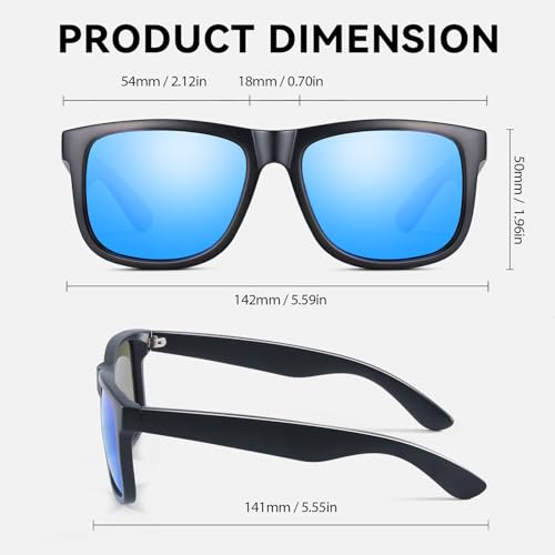 SIPHEW Classic Polarized Sunglasses for Men, Square Sun Glasses with UV400 Protection for Driving & Fishing4