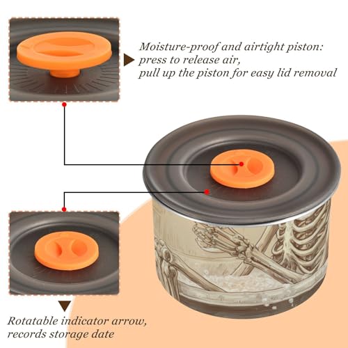 Recipiente de almacenamiento para café de acero inoxidable 17oz miniatura 4