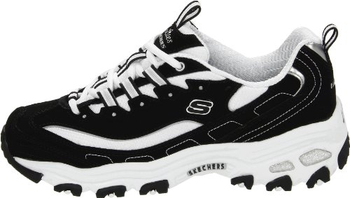 skechers shoes black and white