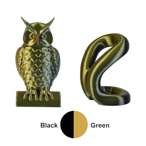 Image of Kingroon PLA Filament, Multicolor Silk PLA Filament, Dual Color 3D Printer Filament, 1.75 mm, Dimensional Accuracy + /- 0.03 mm, 1kg Spool(2.2lbs), Black Gold