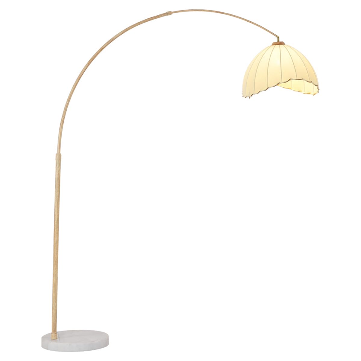 HGJHJJHK Nordic Fabric Floor Lamp Black Arc Floor Lamps Home Decoration Atmosphere Standing Light Wood Grain Iron Pole Lights Eye Protection Arched Sofa Reading Lamp for Bedroom Office