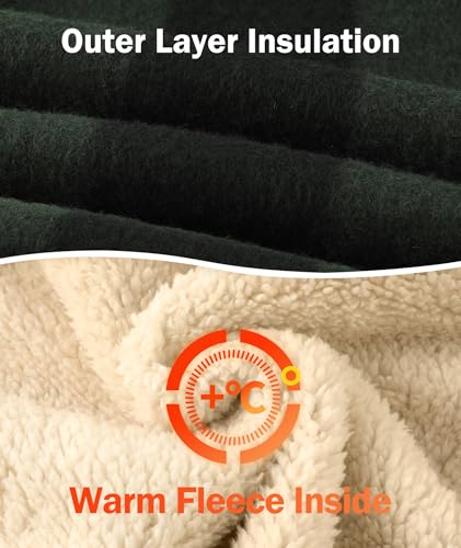Image of Boys Fleece Jacket with Hood Unisex Child Sherpa Lined Zip Up Warm Coat Hooded Sweatshirt Outerwear