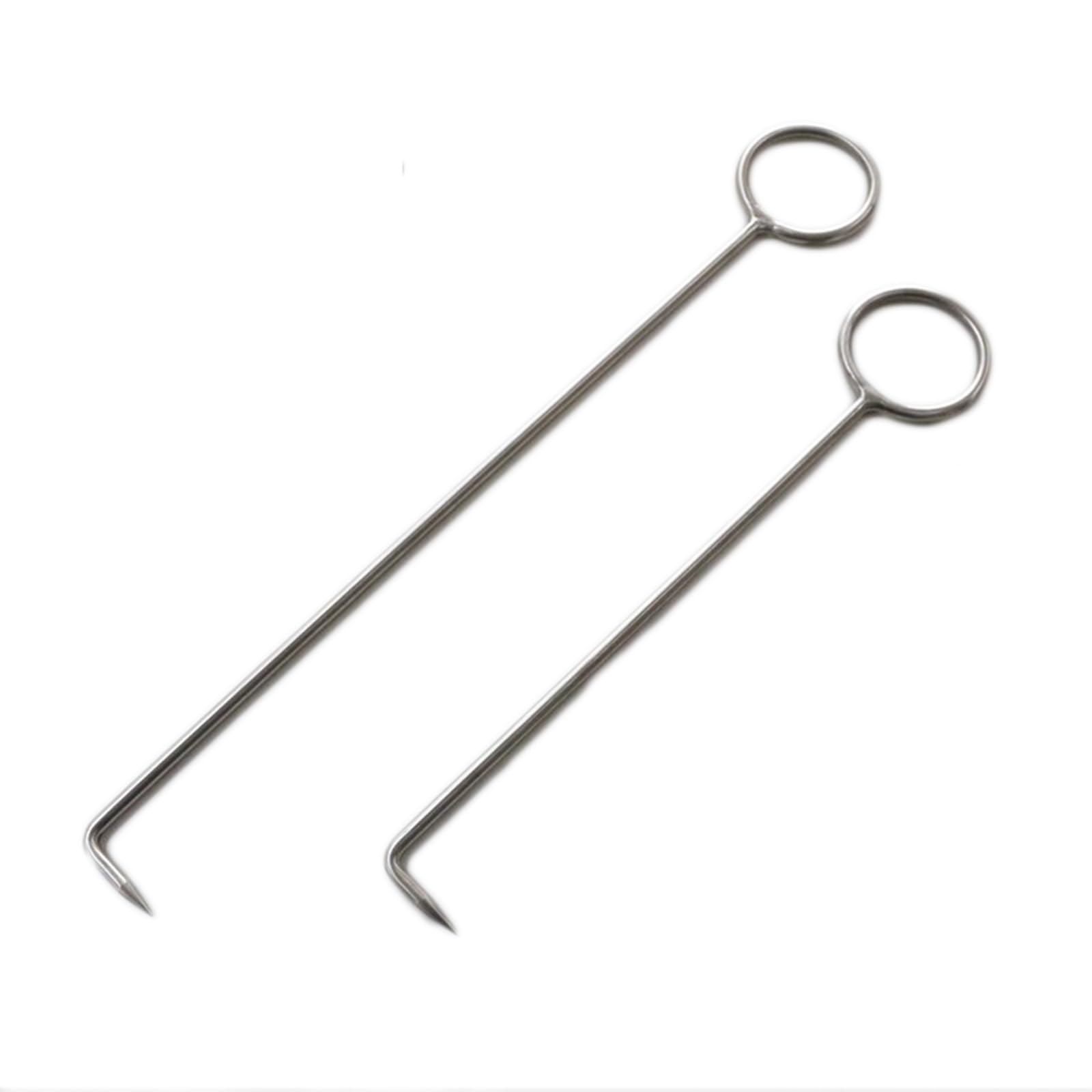 WDJBPSH Round Handle Hand Hole Hook, Metal Manhole Cover Puller for Storm Drain Covers, Outdoor Home Yard Manhole Lifting Tool/Sewer Lids Crowbar(4 Pack,Length - 50cm/19.6in)