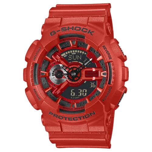 Casio G-Shock Red Resin Analog-Digital Watch GA110RRB-4A