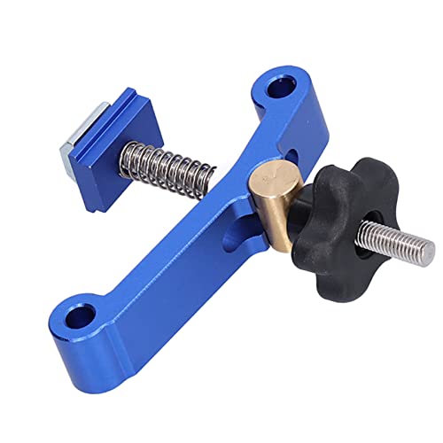Image of Press Plate Clamps, Aluminum Alloy T Track Positioning Fixtures for Woodworking & Metalworking, Blue