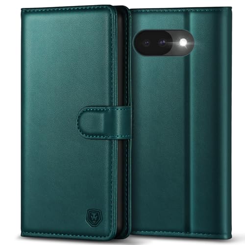 Kuafcase for Google Pixel 10a Case with 4 Card Slots Magnetic Closure Kickstand Shockproof Protective Phone Case for Google Pixel 10a - Green