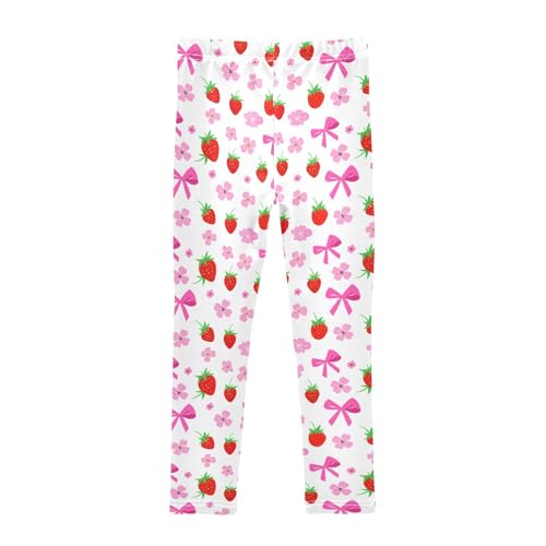 Girls Leggings Size 4T Strawberry Stretchy Tights Girl Clothes Comfortable Pants for Dresses Dance2