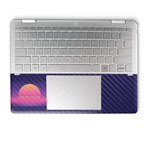 Image of MightySkins Carbon Fiber Skin Compatible with HP Spectre x360 14 inch (2022) Full Wrap Kit - Synthwave Sunset | Protective, Durable Textured Carbon Fiber Finish | Easy to Apply | Made in The USA