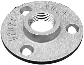 Flange Flange 5PCS Iron Pipe Fittings Wall Mount Floor Antique Piece Hardware Tool Cast Flanges(Aluminum Alloy,DN20)