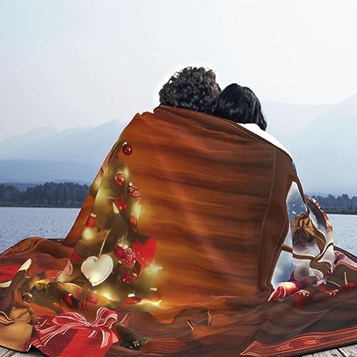 Couverture de voyage Père Noël flanelle douce lit canapé bureau - 8