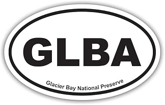 RDW Glacier Bay National Preserve GLBA Oval Sticker Decal - Self Adhesive Vinyl - Weatherproof - Made in USA - Explore Travel - 18" x 11.17"