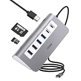 USB C Hub, INTPW 9-in-1 USB C Hub Multiport Adapter with 3.28FT Cable, USB C USB Hub with 4K HDMI, PD 100W, USB-C and 2 USB A 3.0 5Gbps, 2 USB A 2.0, SD/TF Slot for MacBook Air/Pro iPad Type-C Laptop