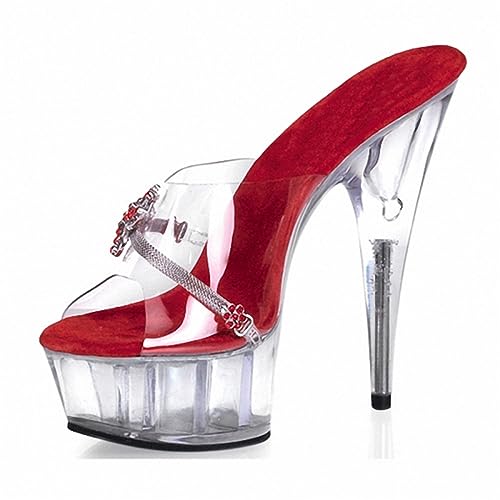 Talons hauts 15cm pour sublimer la silhouette en cristal