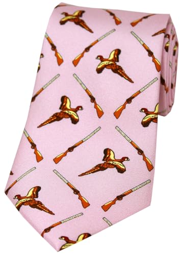Cravate Soprano imprimé animal rose pastel pink pour homme