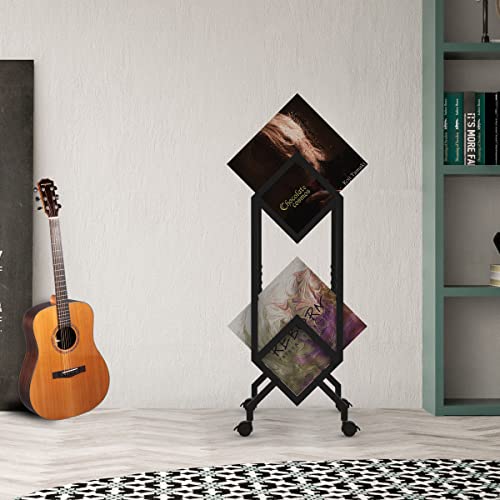 MOOMLIFE Étagère de rangement mobile pour disques vinyles – Support de rangement pour albums, magazines, livres et… - Les Beatles, Paul McCartney, John Lennon, RIngo Starr, George Harrison MOOMLIFE Étagère de rangement mobile pour disques vinyles - Support de rangement pour albums, magazines, livres et… – Image 6