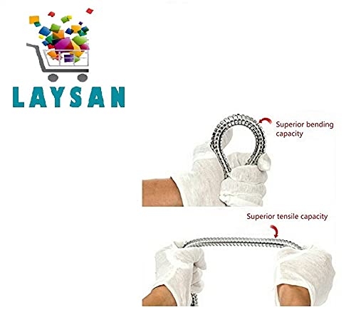 JAGGER (1 Meter) Stainless Steel Double-Buckle Flexible Shower Hose Hand Shower Hose Shower Tube, Faucet Pipe for Toilet, Flexible Tube, Health Faucet Tube for Bathroom (Pack of 1) 2