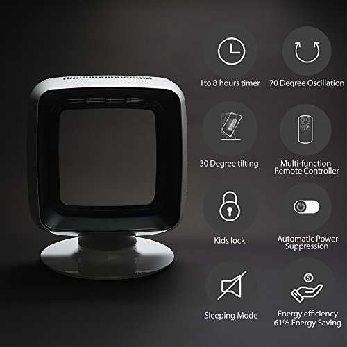 Innerest Windamp Bladeless Cooling Fan 14.5" Quiet Kids Pet Safe With A Remote Control (14.5", White) #TOP2