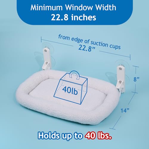 Hamac de fenêtre pour chat de grande taille sans fil et robuste