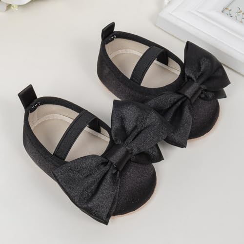 Image of Meckior Infant Baby Girl Sandals Soft Non-Slip Rubber Sole Handmade Princess Wedding Dress Shoes Toddler First Walkers