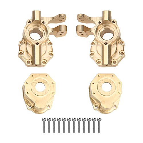 Alomejor Brass Counterweight Steering Knuckle RC Steering Knuckle Brass Steering Knuckle with Gear Cover for TRX4 1/10 RC Car
