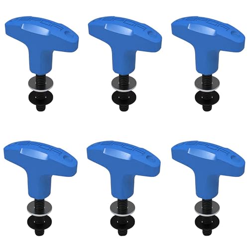 Image of GPCA Quick Release Tie Down GP Anchor PRO, Wrangler JL 2018-2025 | w /o Nut, M8 25mm Thumbscrew, Hardtop Removal, Jeep Accessories & Cargo Tie Down (6PC, Blue)