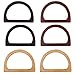 Produktbild sharprepublic 3 Paar D-Form Holzhandtaschengriff Tasche Griff für Taschenherstellung