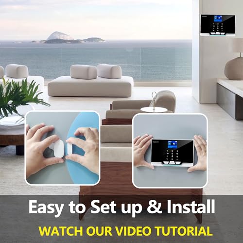 Tugard Allarme Di Sicurezza Con App Per Telefono, Schermo Colorato Tft Da 1,8", Sistema Di Sicurezza Intelligente Per La Casa, Kit Da 12 Pezzi, Sensore Monitor, Telecomandi, Funziona Con Alexa E - 8