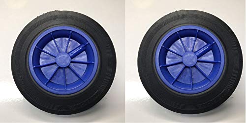 LY Tools PAIR OF REPLACEMENT WHEELIE BIN WHEEL/WHEELIE BIN WHEELS 200/50-100 BLUE