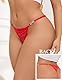 Tanga Damen Sexy Dessous Höschen String Tanga Sexy Dünn Große Größen Micro Bikini Mini G-string T-back Slip Erotisch Hipster Unterwäsche Damen Spitze Thong Niedrige Taille Übergröße Mollige Rot,M