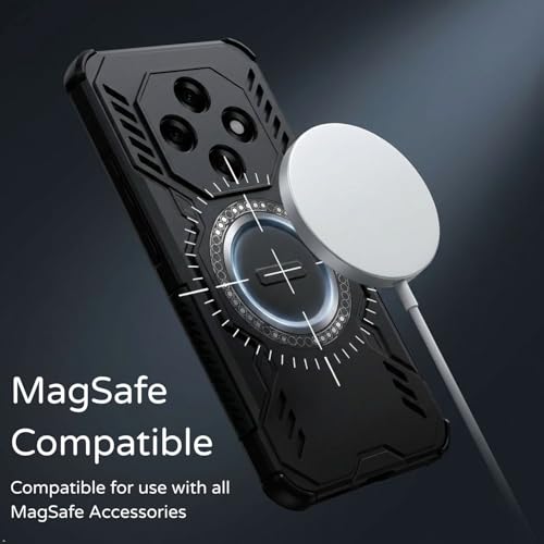 Image of ShieldTech Back Cover Case for Oppo F31 Pro 5G | 360 Protection Mobile Phone Case Mag-Safe | Camera Protection | Oppo F 31 Pro 5G Back Cover | Oppo F31 Pro 5+G - Black TPU+PC