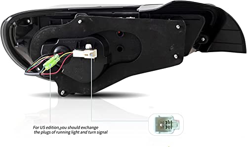 Vland Oled Smoked Tail Lights Compatible For [Toyota 86 Gt86 2012-2020 / Subaru Brz 2013-2020 / Scion Fr-S 2013-2020] With Dragon Scales Dynamic Running Light & Sequential Turn Signal Lights, Set #TOP5